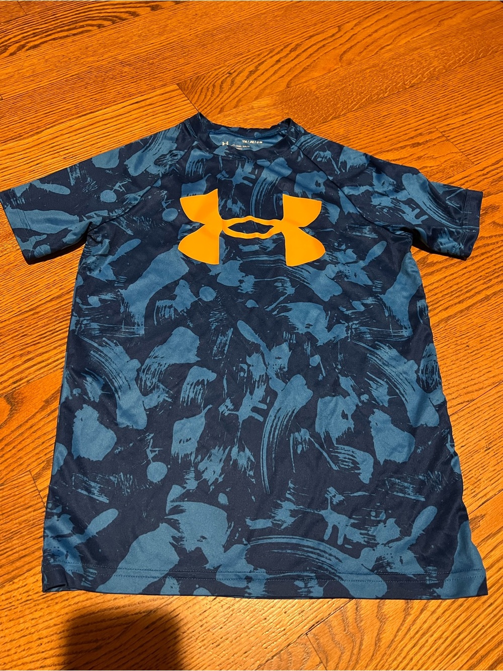 Under Armour Navy & Orange Boys' Athletic Tee